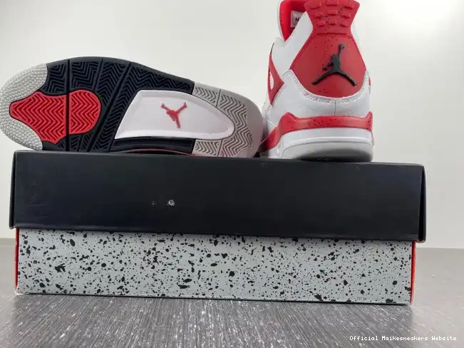 Official Maikesneakers DH6927-161 Jordan Air Cement 4 Red 0505